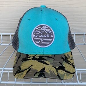 Patagonia trucker hat cap teal camo